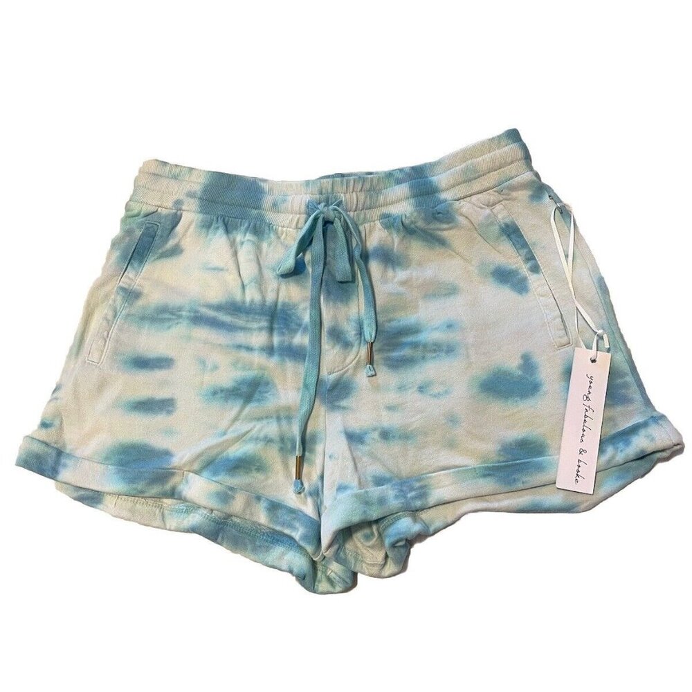 Young Fabulous & Broke Blue Tie-Dye Athletic Shorts